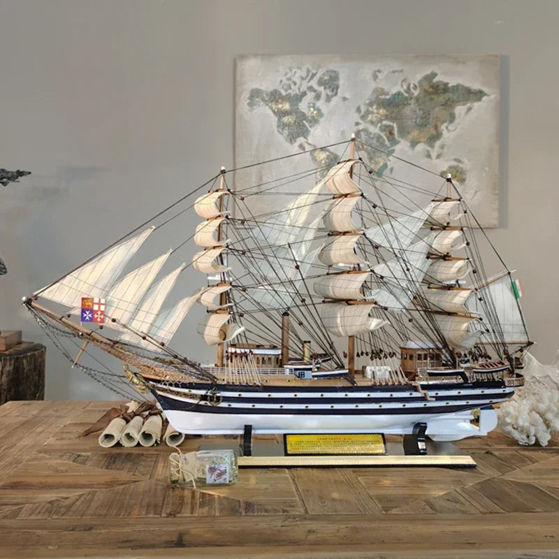 Breathtaking Amerigo Vespucci 90CM large Ship Model - Italian Navy Masterpiece