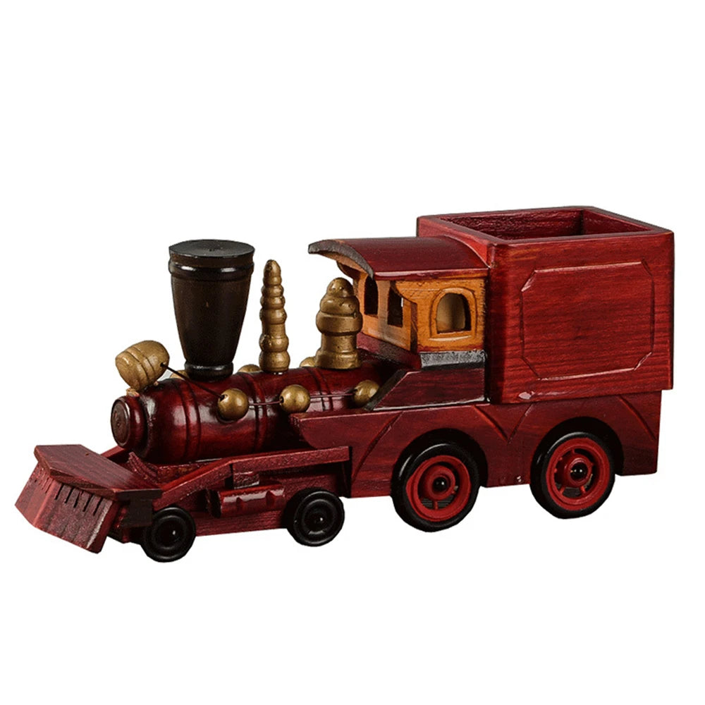 Handcrafted Wrought Wood Steam Train Model – Vintage Collectible Decor &amp; Unique Gift for Train EnthusiastsWrought Wood Steam Train