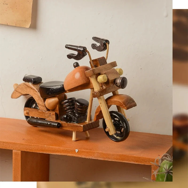 Handcrafted Retro Wooden Motorcycle Models – Vintage Decor & Unique Gifts for Collectors