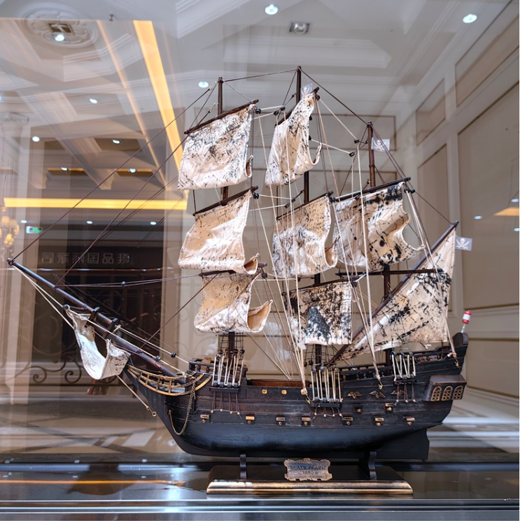 Black Pearl 78CM Large Pirate Ship Model – Handcrafted Collectible | Legendary Maritime Decor