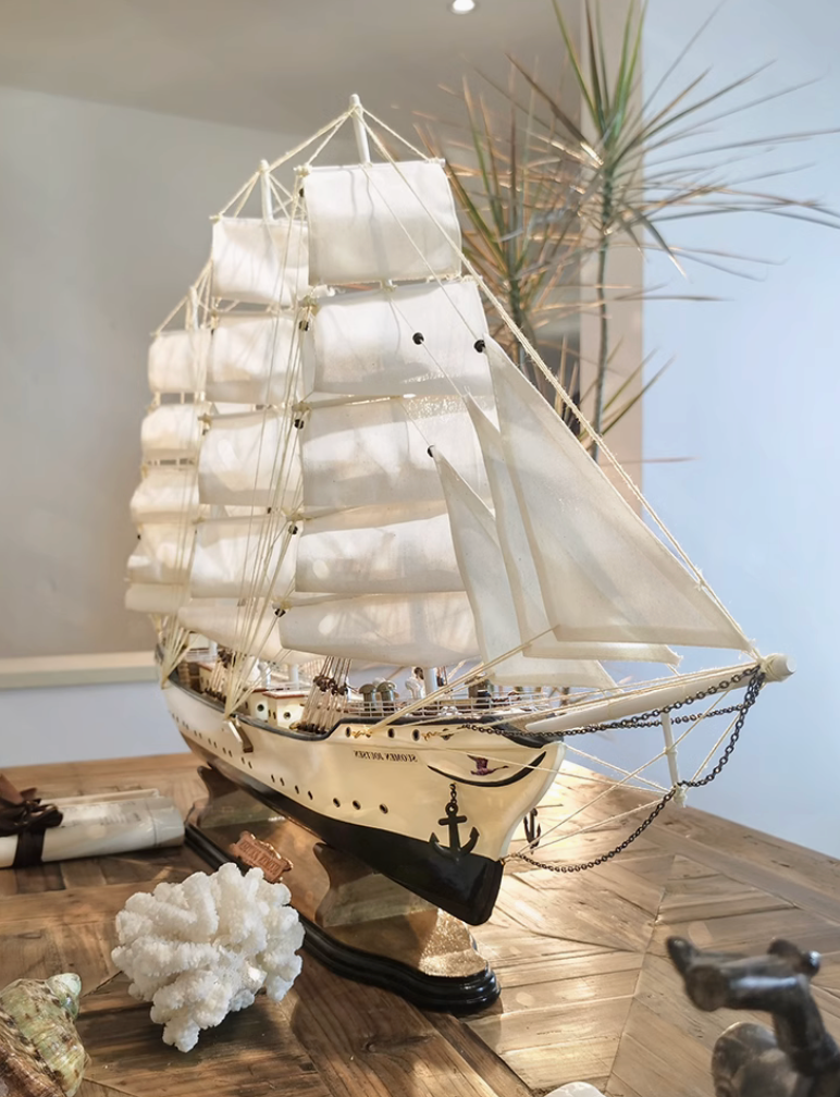 Suomen Joutsen (White Swan) Large Ship Model – Handcrafted 80CM Maritime Masterpiece | Premium Nautical Decor & Gift