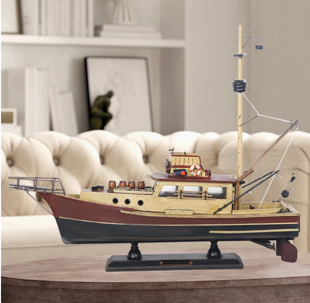 Jaws movie memorabilia Orca model fishing boat – Iconic Jaws Movie Replica, Handcrafted Nautical Collectible