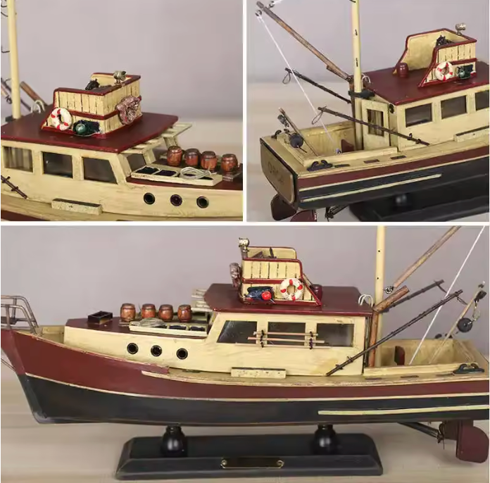 Jaws movie memorabilia Orca model fishing boat – Iconic Jaws Movie Replica, Handcrafted Nautical Collectible