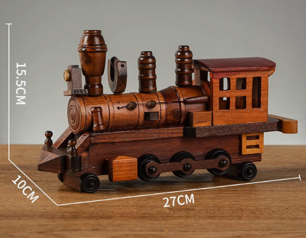 Handcrafted Wooden Steam Train Models – Vintage Locomotive Collectibles in Multiple Styles