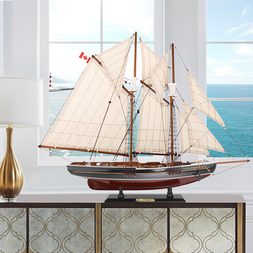 Canadian Bluenose II Model Ship – 66cm Canadian Schooner – Handcrafted Display Model