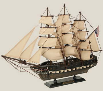 Retro USS Constitution 'Old Ironsides' – 60cm retro Ship Model | Handcrafted Naval Display