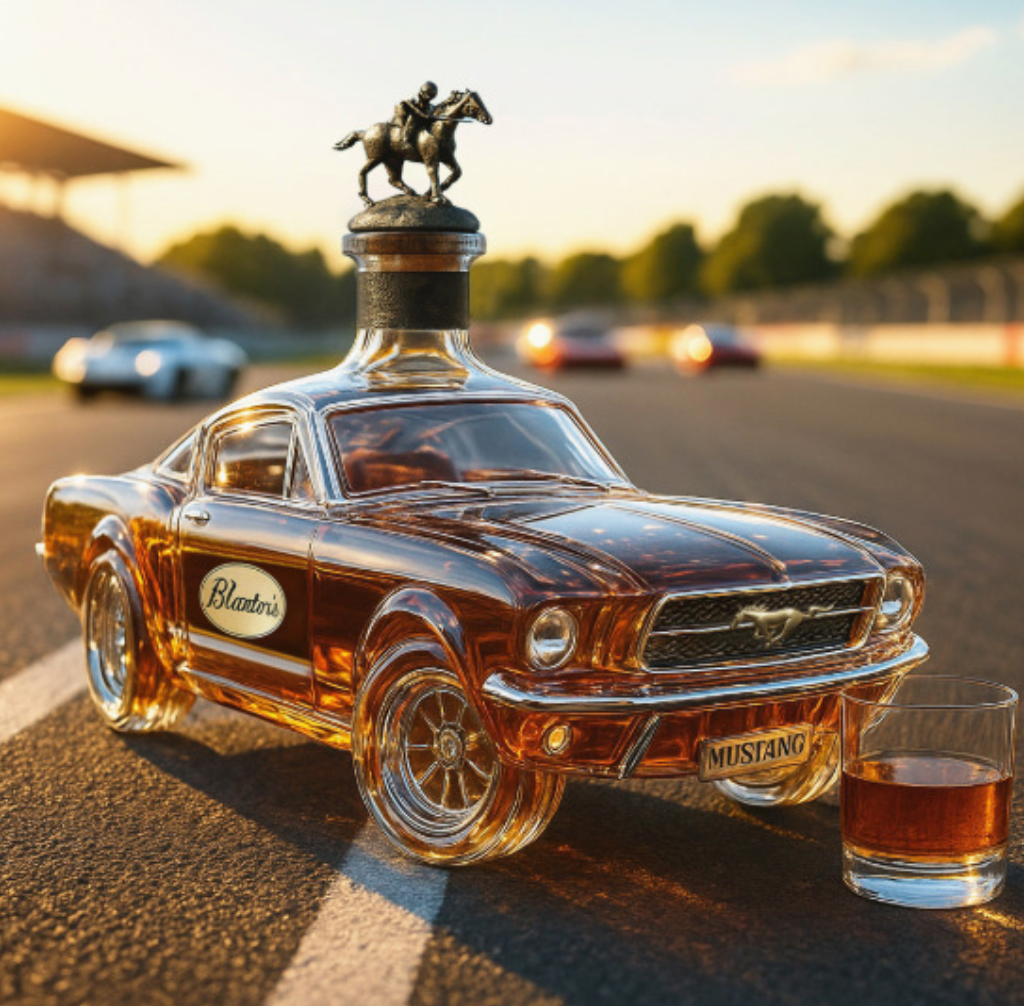Mustang Whiskey Decanter Car Shaped Glass Bottle  – Unique Gift for Car & Whiskey Lovers