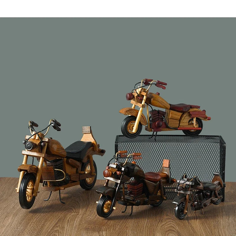 Handcrafted Retro Wooden Motorcycle Models – Vintage Decor & Unique Gifts for Collectors